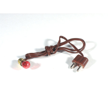 E5.5 lamp holder + plug + red bulb