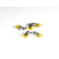 Pack of 5 yellow bulbs, E5.5 screw base, 3.5–4.5 volts Pack of 5 yellow bulbs, E5.5 screw base, 3.5–4.5 volts