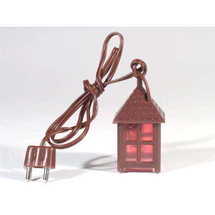 Medium plastic lantern with red light