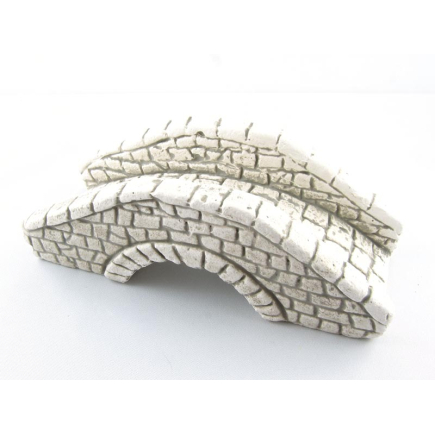 Plaster bridge for nativity scenes, 16 x 6 x 5.5 cm