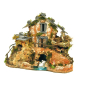Rustic village with fire