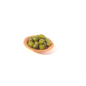 Plate with green olives