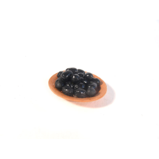 Plate with black olives