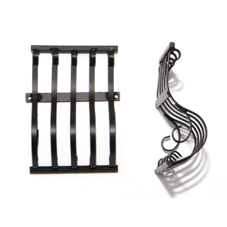 Miniature wrought iron grille 6 x 4 cm for nativity scenes