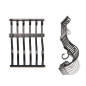 Miniature iron railing 7 x 5 cm for nativity scenes