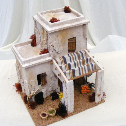 Minaret with fruit shop