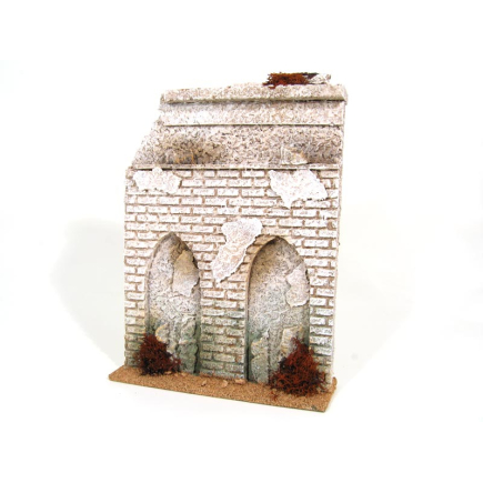 City wall with fake door for approximately 10 cm figures