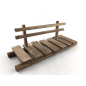 Wooden footbridge for nativity scenes