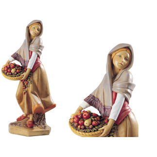 Woman with fruit basket, 125 cm