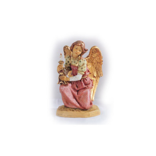 Pink kneeling angel, 52 cm - Fontanini statues