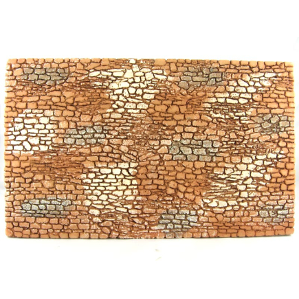 Resin walls - brown slab with small stones