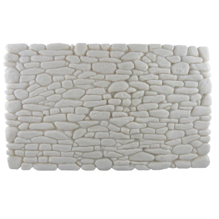 Resin walls - neutral slab with large stones