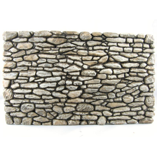 Resin walls - gray slab with large stones