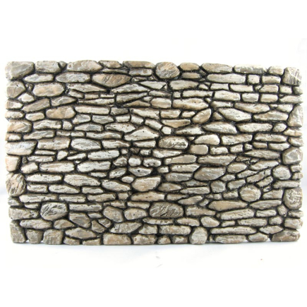 Resin walls - gray slab with large stones
