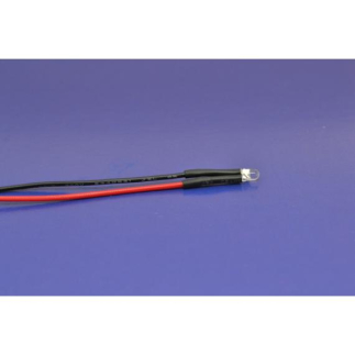 FRISA yellow 3 mm fire LED with wire - self-contained flickering