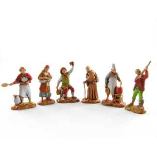 6 Assorted Characters, 3.5 cm - Landi Moranduzzo Figurines