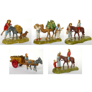 Groups of 5 figures, 6 cm - Landi Moranduzzo figurines