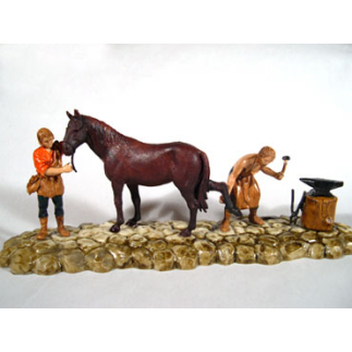 6 cm blacksmith group - Landi Moranduzzo figurines