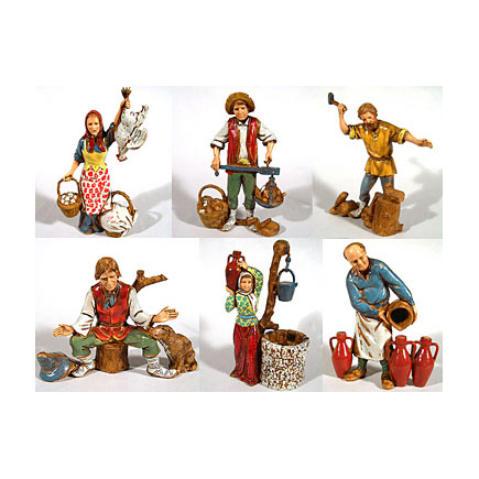 Trades 6 figures, 10 cm - Landi Moranduzzo figurines