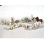 Goat, dog, 6 sheep, 10 cm - Landi Moranduzzo figurines