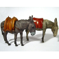 2 assorted 10 cm donkeys - Landi Moranduzzo figurines