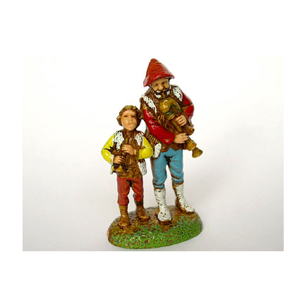 Two musicians, 6 cm - Landi Moranduzzo figurines