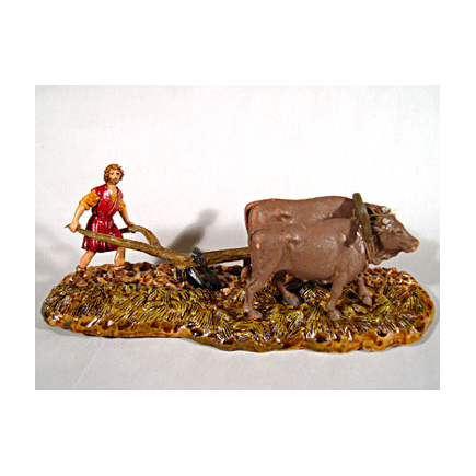 6 cm plow group - Landi Moranduzzo figurines