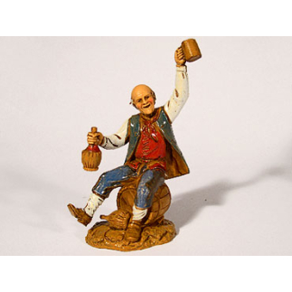 4-piece shepherd set - drunk man, 10 cm - Landi Moranduzzo figurines