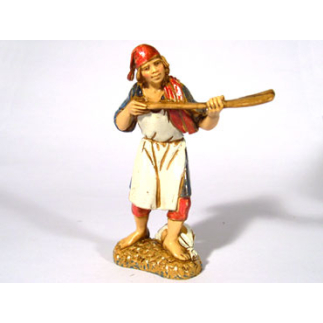 Shepherds, 4 figures - baker, 10 cm - Landi Moranduzzo figurines