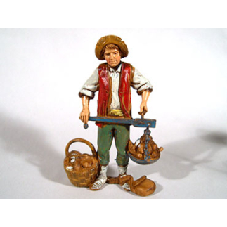 Trades, 6 figures - Mushroom seller, 10 cm - Landi Moranduzzo figurines