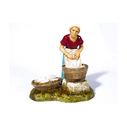 Women's occupations, 4 figures - washerwoman, 10 cm - Landi Moranduzzo figurines