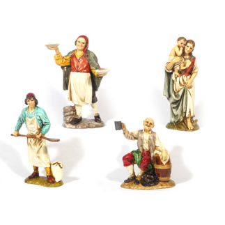 4 characters 12 cm - Landi Moranduzzo figurines