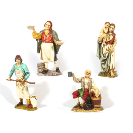 4 characters 12 cm - Landi Moranduzzo figurines