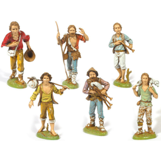 6 characters, 12 cm - Landi Moranduzzo figurines