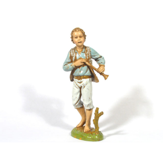 6 figures - Boy with flute, 12 cm - Landi Moranduzzo figurines