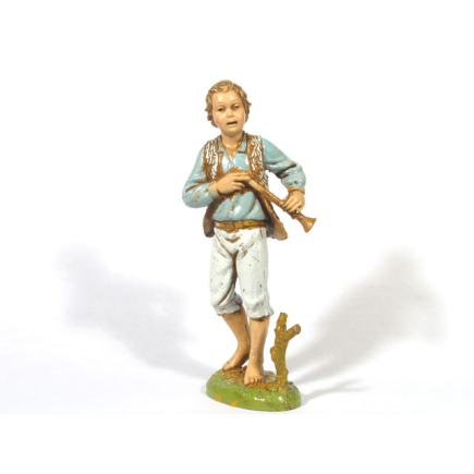 6 figures - Boy with flute, 12 cm - Landi Moranduzzo figurines