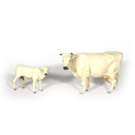 Cow and calf, 8 cm - Landi Moranduzzo figurines
