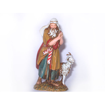 Shepherd with goat, 10 cm - Landi Moranduzzo figurines