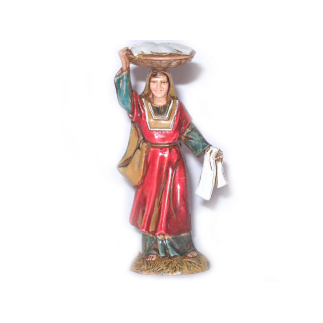 Woman with basket on her head, 10 cm - Landi Moranduzzo figurines