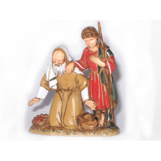 Worshipper with child, 10 cm - Landi Moranduzzo figurines