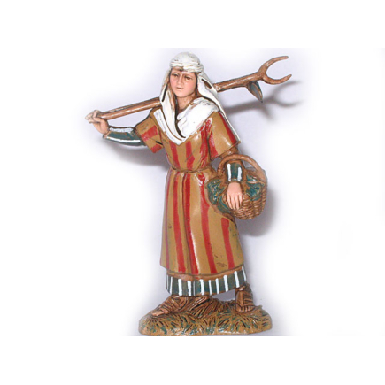 Woman with basket, 10 cm - Landi Moranduzzo figurines