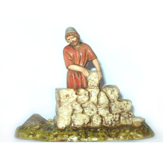 10 cm mason group - Landi Moranduzzo figurines