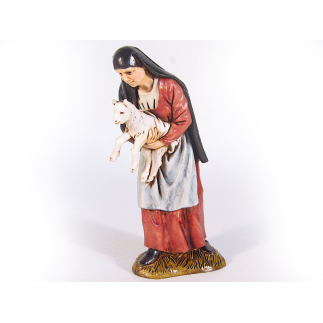 Woman with lamb, 12 cm - Landi Moranduzzo figurines
