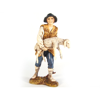 Man with sheep - Shepherds, 6 figures, 12 cm - Landi Moranduzzo figurines