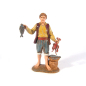 3 Neapolitan figures - 12 cm fishmonger - Landi Moranduzzo figurines