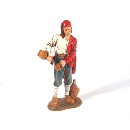 3 Neapolitan figures - drinker / innkeeper 12 cm - Landi Moranduzzo figurines