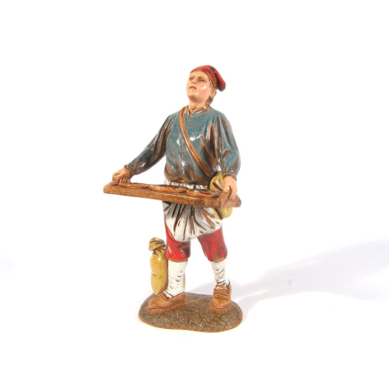 3 Neapolitan figures - 12 cm fritter seller - Landi Moranduzzo figurines