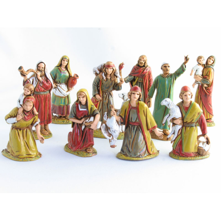 10 Palestinian shepherd figures, 6.5 cm - Landi Moranduzzo figurines
