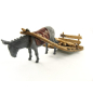 Cart with donkey, 10 cm