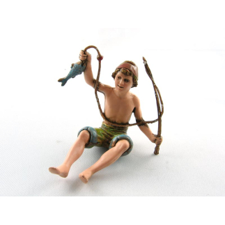 Giovane pescatore cm. 10 - Statuine Landi Moranduzzo